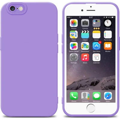 Afbeelding van Cadorabo Hoesje geschikt voor Apple iPhone 6 / 6S in Fluid LICHT PAARS Beschermhoes gemaakt van flexibel TPU silicone Cover Case
