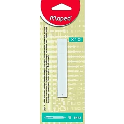 Afbeelding van Maped vervangmesjes voor cutters, 9 mm, blister met 10 stuks vervangmessen