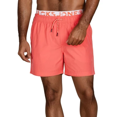 Afbeelding van Jack &amp; Jones Heren Short MAUI JJSWIM regular fit Rood M Volwassenen