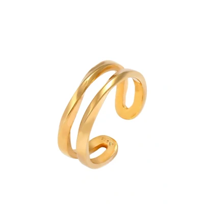 Afbeelding van Elli Trend Blogger Style Ring goldcoloured, Dames, Maat: 54, Gold coloured