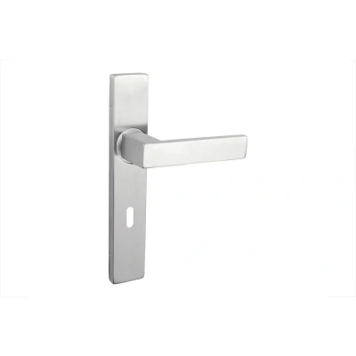 Afbeelding van Lavuzo deurkruk Imperio RVS met rechthoekig schild SL72 Per set