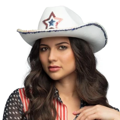 Afbeelding van Boland Cappello da cowboy, copricapo, accessoire voor kostuumwesters, accessoires festivals, carnaval of feestartikelen