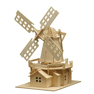 Afbeelding van Pebaro Houten bouwpakket windmolen, 25 x 38 cm