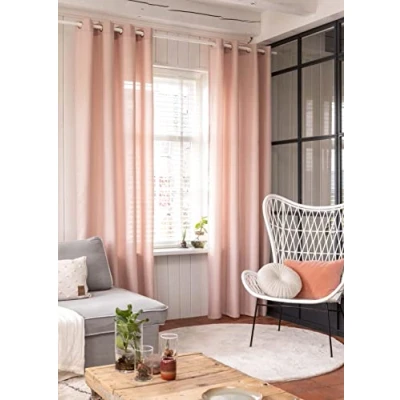 Afbeelding van Elbersdrucke Oogje Lino 14 roze 255x140 cm 201449