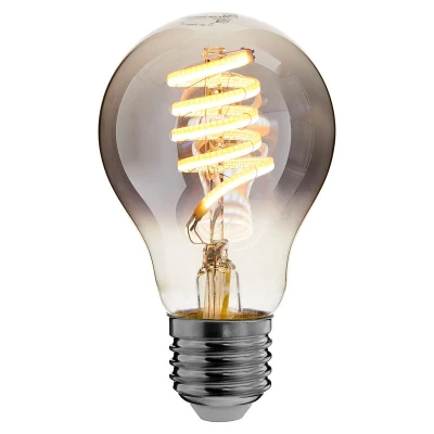 Afbeelding van Zigbee E27 led lamp, filament bulb (A60), Touchlink, Dimbaar, 2000K 4000K lichtkleur zelf instelbaar, Smokey glas, 5W