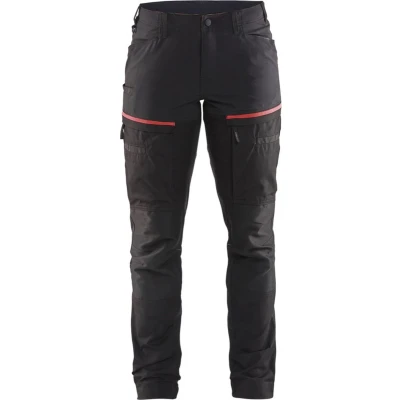 Afbeelding van Blaklader Servicewerkbroek met stretch voor dames 7166 1845 Zwart/Rood