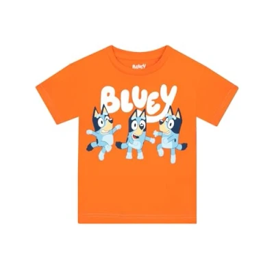 Afbeelding van Bluey T shirt voor Jongens Bingo 100% Katoen shirts met korte mouwen jongens, Oranje
