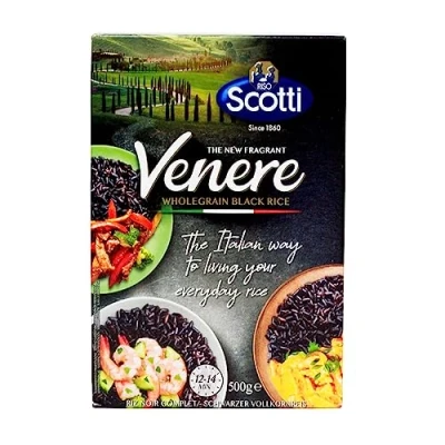 Afbeelding van Riso Scotti, Venusrijst 500 g, Italiaanse rijst met smaak en aromatische geur, klaar in 12 inch, icoon van de traditie, gezonde voeding, formaat g