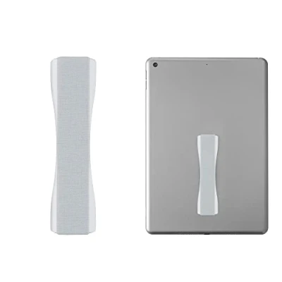 Afbeelding van kwmobile tablet vinger houder Elastische griphouder Universeel Met zelfklevende band In zilver