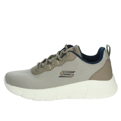 Afbeelding van Skechers Bobs B Flex Icy Edge heren sneakers Beige Extra comfort Memory Foam Maat 41