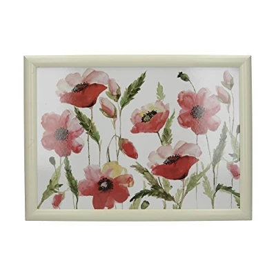 Afbeelding van Creative Tops Dienblad Watercolour Poppies 44 X 34 Cm Hout Wit