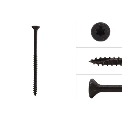 Afbeelding van Wovar Zwarte Schroeven Verzinkt 5 x 80 mm Torx 20 met Snijpunt 50 Stuks Houtschroeven