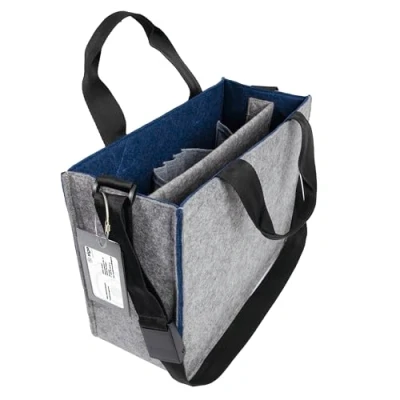 Afbeelding van Desk Sharing Bag Bicolor M grijs/blauw 360x280x150mm