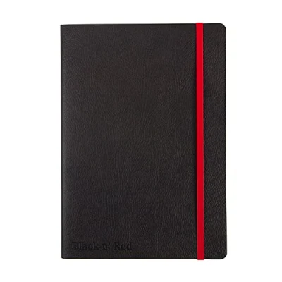 Afbeelding van Notitieboek Oxford Black n&#039; Red A5 business journal 72vel lijn