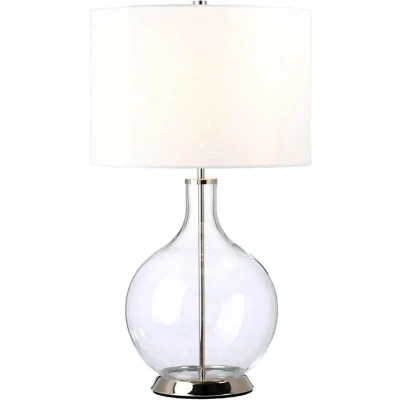 Afbeelding van Elstead Lighting LED Tafellamp Orb 1X E27 Max 60W Polished Nickel with White Shade
