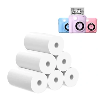 Afbeelding van FUNKAM 6 rollen printpapier voor kindercamera, direct bedrukt thermisch papier, navulpapier accessoires