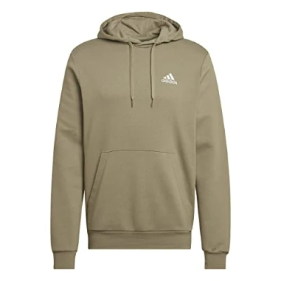Afbeelding van adidas Heren Essentials Fleecehoody, groen, (orbit) groen/wit, S
