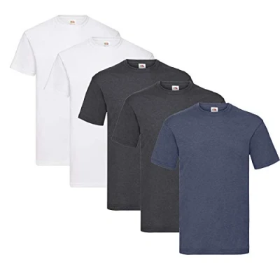 Afbeelding van Fruit of the Loom set van 5 T shirts voor heren