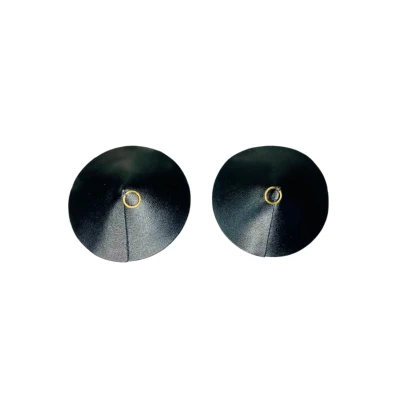 Afbeelding van Kinky Diva PU Leather Nipple Covers Ring Goud
