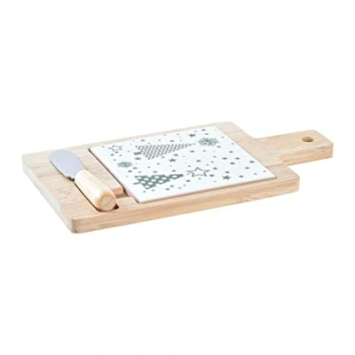 Afbeelding van Set voor voorgerechtjes DKD Home Decor 21,5 x 11,8 1,5 cm Natuurlijk Rood Multicolour Keramiek...