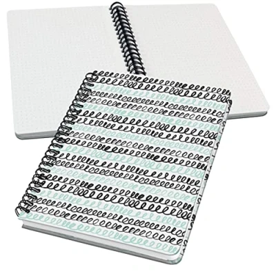 Afbeelding van Sigel spiraal notitieboek Jolie A5 hardcover 120 pagina&#039;s 100 grams papier dots Curly mint SI JN622