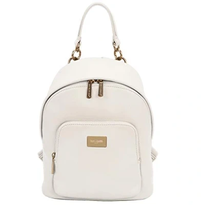 Afbeelding van David Jones Kleine damesrugzak handtas gedragen schouder meisjes PU leer mini schooltas stad handvat zak ritssluiting mode rugzak jonge trend chic designer, Wit., Praktisch