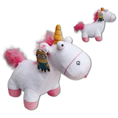 Afbeelding van Minions Eenhoorn Agnes pluche dier 18 cm met een minion van Mij, lelijk en slecht, 2 zachte figuren