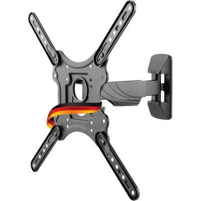 Afbeelding van SCHWAIGER 9406 tv muurbeugel 23 75 inch montage ophanging kantelbaar, draaibaar, max. 35 kg VESA standaard 400 x zwart incl. montageaccessoires