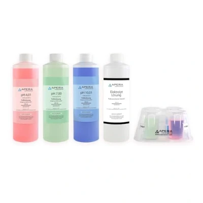 Afbeelding van Apera Instruments Tampon pH 4.01/7.00/10.01 + 3M KCl oplossing elk 250 ml CalBox