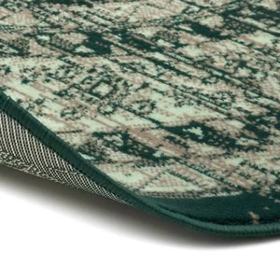 Afbeelding van Rond Vintage Vloerkleed Aila Groen Polypropyleen 190 Ø (L)