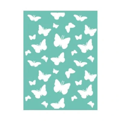 Afbeelding van Butterflies Crfatelier embossingmap voor scrapbooking en knutselen, compatibel met Sizzix Big Shot, Shot Plus, Revolution 15 x 20 cm