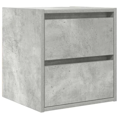 Image de vidaXL Table de chevet murale gris béton 38x34x40 cm861235