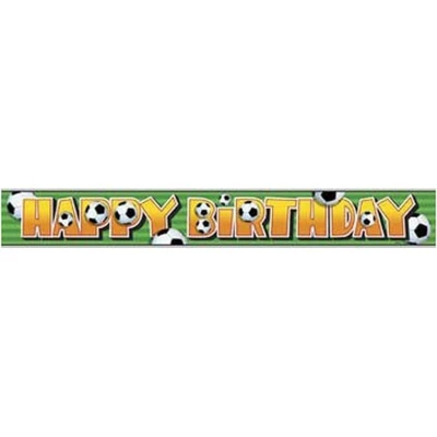 Image de Bannière football joyeux anniversaire feuille