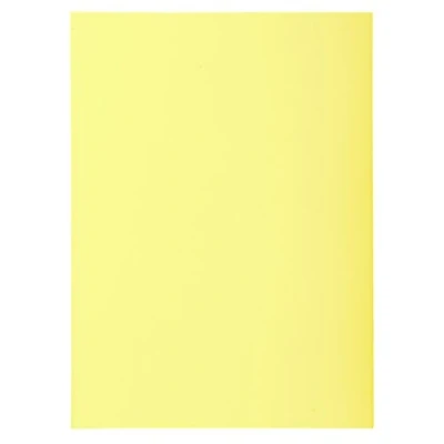 Afbeelding van Exacompta Ref. 850105E verpakking van 100 inlegkaften SUPER 60 g/m² in pastelkleuren, PEFC gecertificeerd, afmetingen: 22 x 31 cm, voor DIN A4, kanariegeel