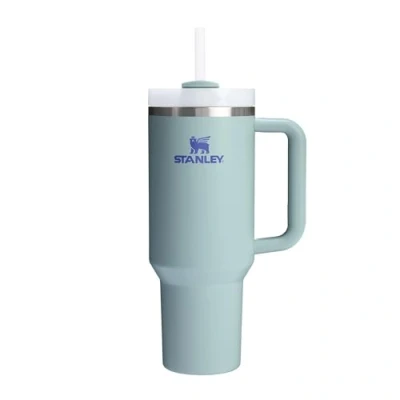 Afbeelding van Stanley Quencher H2.0 FlowState Thermosbeker met rietje, 1,2 l, 11 uur koud, 48 ijskoud, vaatwasmachinebestendig, roestvrijstalen fles, BPA vrij, blauwe cactus