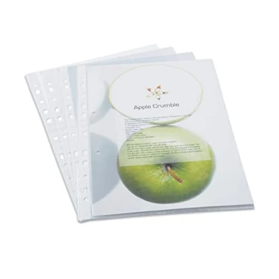 Image de Pqt de 100 Pochettes Transparentes Perforées A4