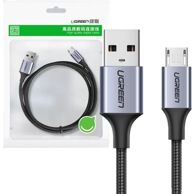 Afbeelding van Ugreen kabel USB micro 1m grijs (60146)