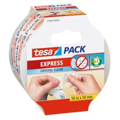 Afbeelding van Verpakkingstape Tesa 50mmx50m afscheurbaar transparant