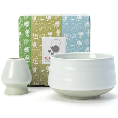 Afbeelding van TEANAGOO ivoorwitte Japanse matchakom, 510 ml. MB 1 Chawan Matcha theekom, keramische kom, chawan, traditionele ceremonie accessoires