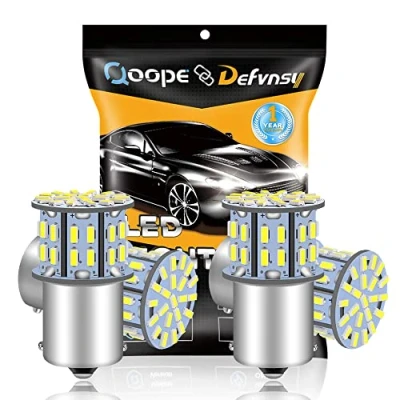 Afbeelding van DEFVNSY 4 Pack 6500K Wit 1156 BA15S Markeerlampen 1141 1003 1073 7506 Led lampen 3014 50 SMD voor 12V Auto Richtingaanwijzer Parking Light Backup Achteruitrijlichten