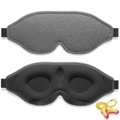 Afbeelding van 2025 Innovatief Slaapmasker voor Mannen en Vrouwen, 100% Lichtblokkerend Ontwerp Oogmasker om te Slapen, een Dutje Doen, Mediteren, Reizen（Grijs）