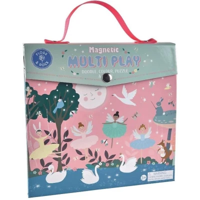Afbeelding van Floss &amp; Rock Magnetische Speeldoos, Zwanenmeer 4 in 1 23.5 x 22.5 2cm