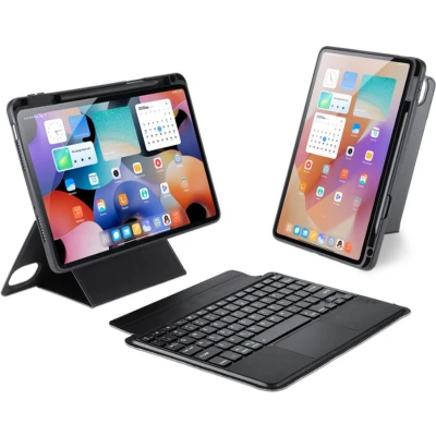 Afbeelding van Dux Ducis toetsenbord hoes geschikt voor Xiaomi Pad 5/5 Pro Afneembaar QWERTY Tablet met touchpad Zwart