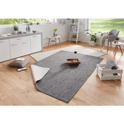 Afbeelding van Binnen en Buitenkleed Miami 120x170cm Zwart Modern Vloerkleed 123vloerkleed.nl is de online webshop voor vloerkleden woonaccessoires.