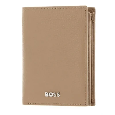 Afbeelding van HUGO BOSS Leren Portemonnee Classic Grained Wallet Camel Lichtbruin