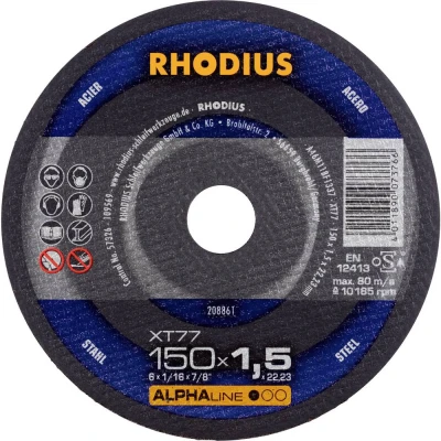 Afbeelding van Doorslijpschijf 150x1.5 mm metaal RHODIUS