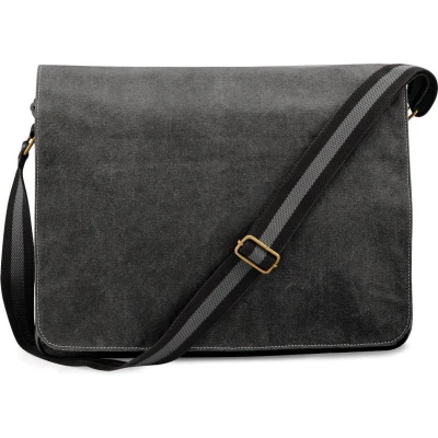 Afbeelding van Quadra Vintage canvas schoudertas QD610 Black