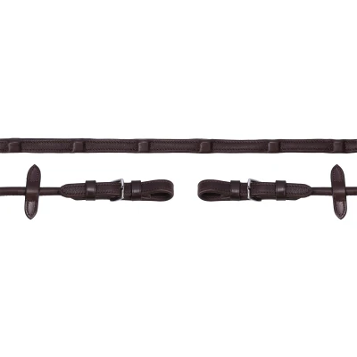 Image de Schockemöhle Rênes Durasoft Rolled DonkerMarron/Argent