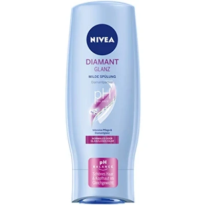 Afbeelding van NIVEA Diamond Gloss Conditioner (200 ml) met diamantdeeltjes voor intensieve verzorging van normaal en dof haar