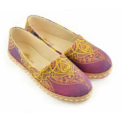 Afbeelding van Goby Saffron Glow Espadrilles Dames Canvas Handgemaakt Maat 36